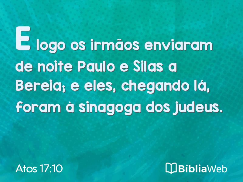 Atos 17:10 em imagem para compartilhar