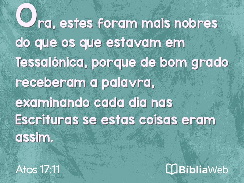 Atos 17:11 em imagem para compartilhar