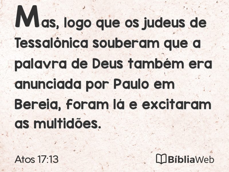Atos 17:13 em imagem para compartilhar