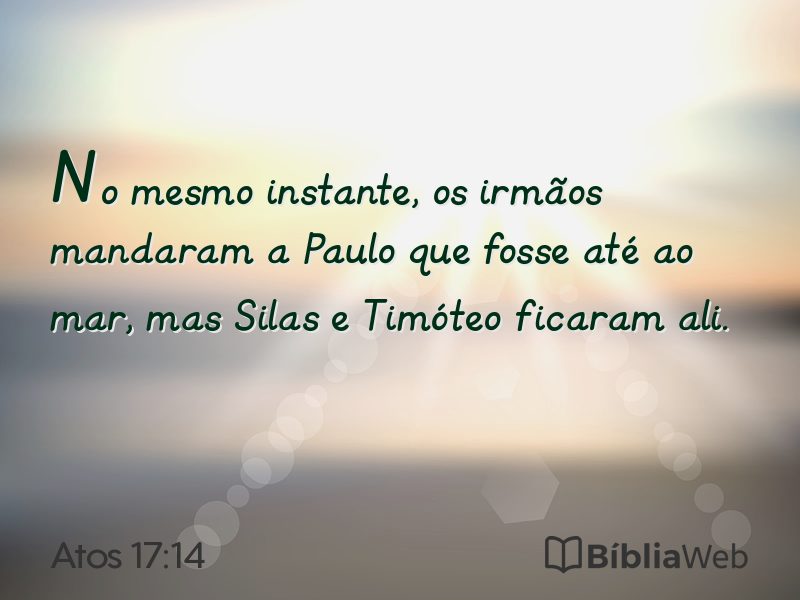 Atos 17:14 em imagem para compartilhar