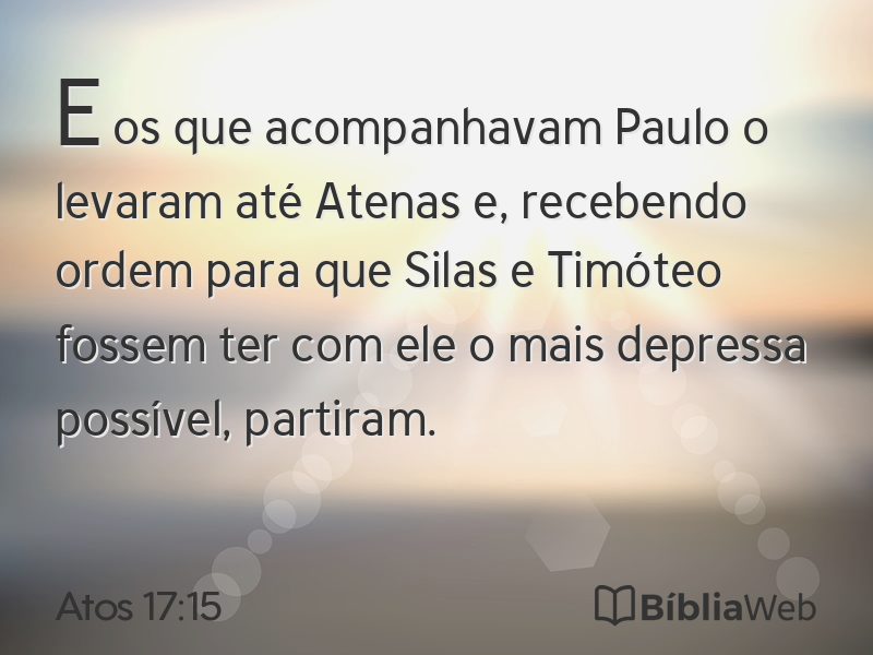 Atos 17:15 em imagem para compartilhar