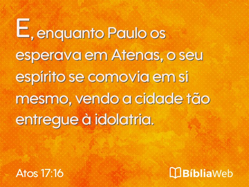 Atos 17:16 em imagem para compartilhar