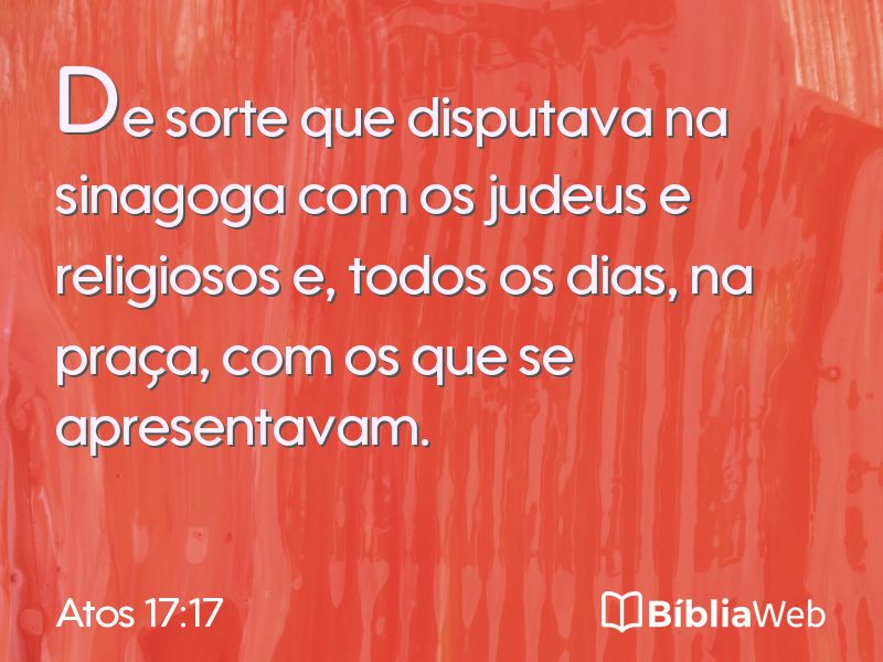 Atos 17:17 em imagem para compartilhar