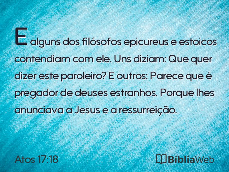 Atos 17:18 em imagem para compartilhar