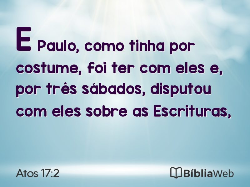 Atos 17:2 em imagem para compartilhar