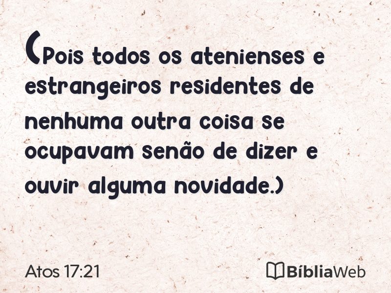 Atos 17:21 em imagem para compartilhar