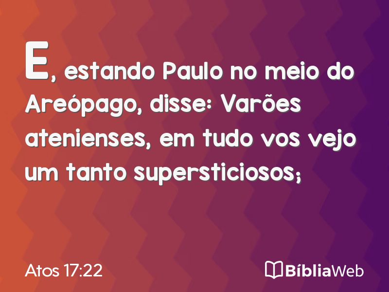 Atos 17:22 em imagem para compartilhar