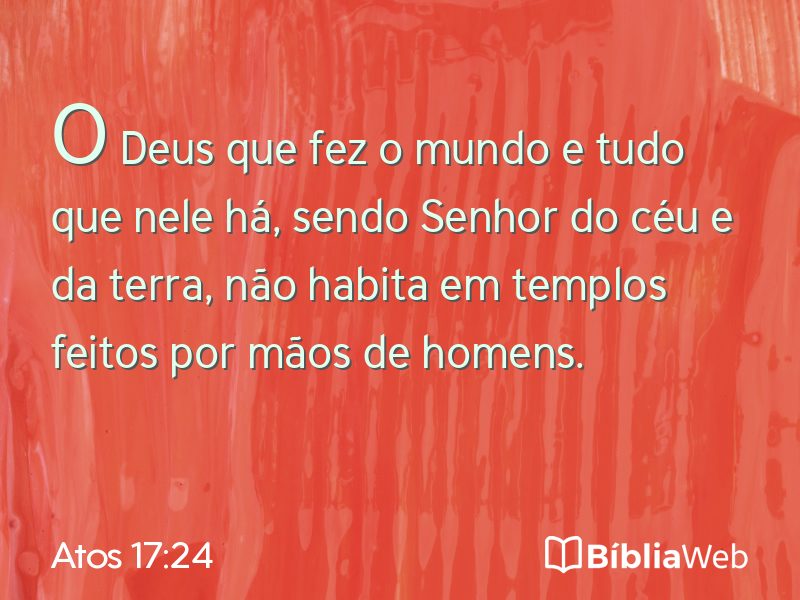 Atos 17:24 em imagem para compartilhar