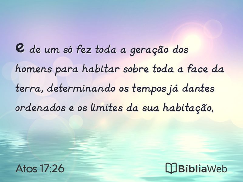 Atos 17:26 em imagem para compartilhar