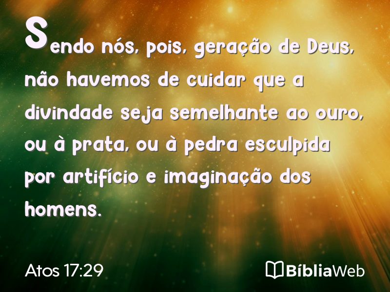 Atos 17:29 em imagem para compartilhar