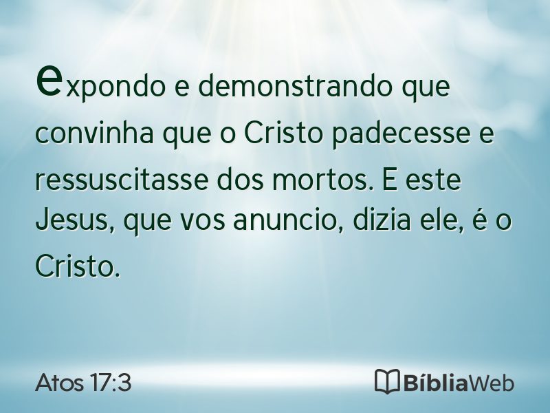 Atos 17:3 em imagem para compartilhar
