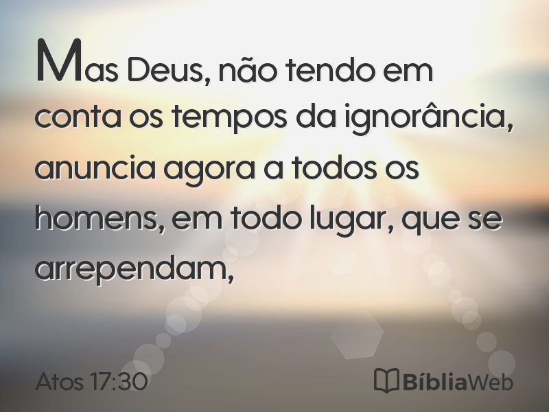 Atos 17:30 em imagem para compartilhar