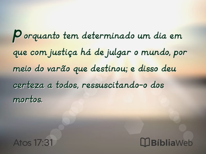 Atos 17:31 em imagem para compartilhar