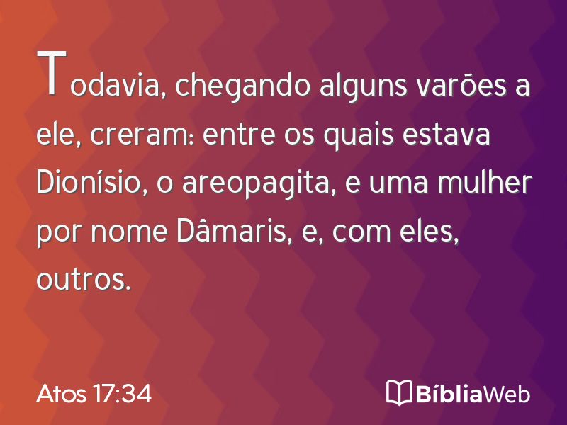 Atos 17:34 em imagem para compartilhar