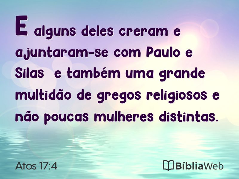 Atos 17:4 em imagem para compartilhar