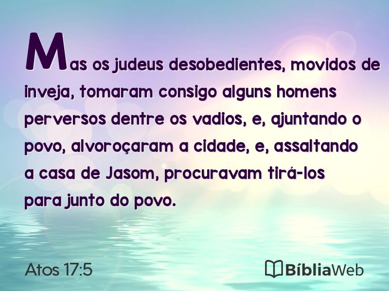 Atos 17:5 em imagem para compartilhar