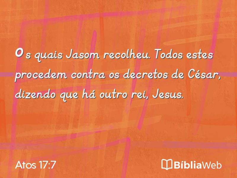 Atos 17:7 em imagem para compartilhar
