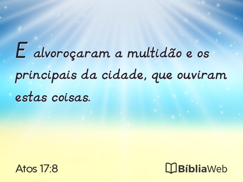 Atos 17:8 em imagem para compartilhar