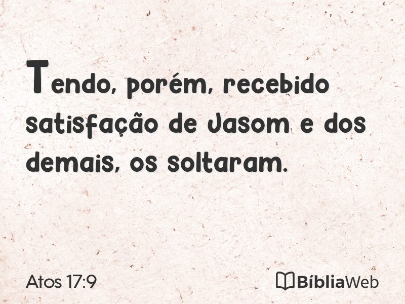 Atos 17:9 em imagem para compartilhar