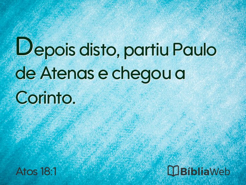 Atos 18:1 em imagem para compartilhar
