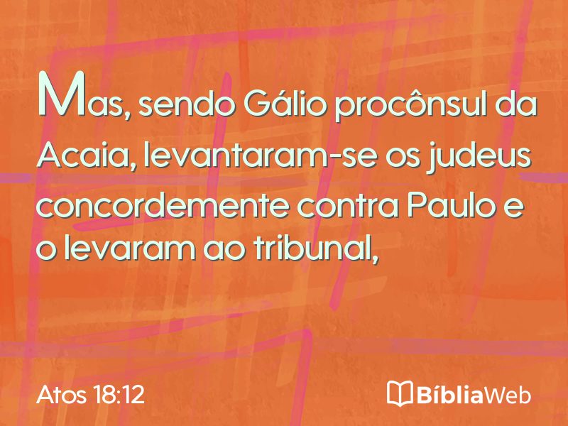 Atos 18:12 em imagem para compartilhar