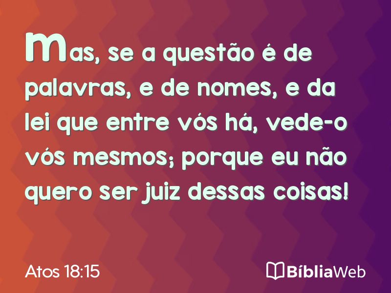 Atos 18:15 em imagem para compartilhar
