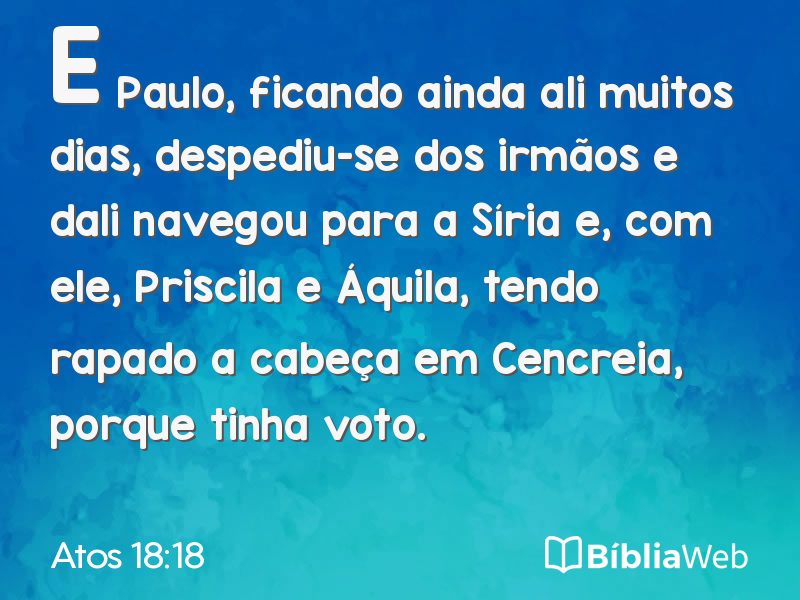 Atos 18:18 em imagem para compartilhar