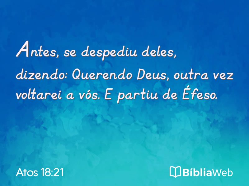 Atos 18:21 em imagem para compartilhar