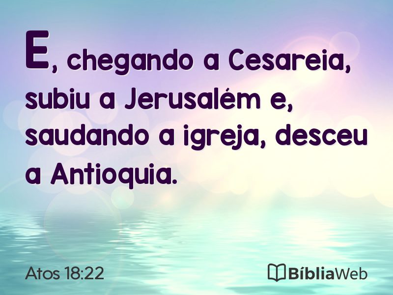 Atos 18:22 em imagem para compartilhar