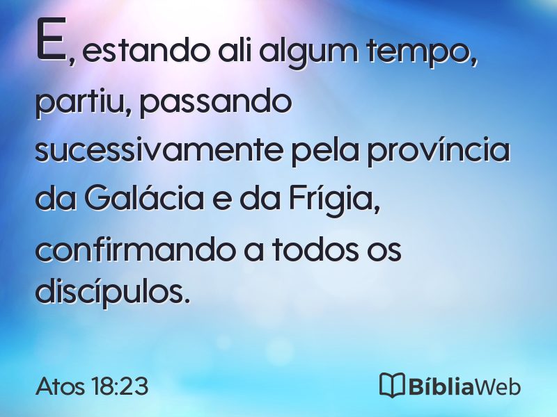 Atos 18:23 em imagem para compartilhar