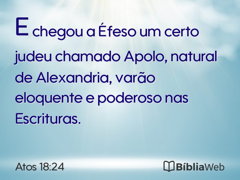 Atos 18:24 em imagem para compartilhar