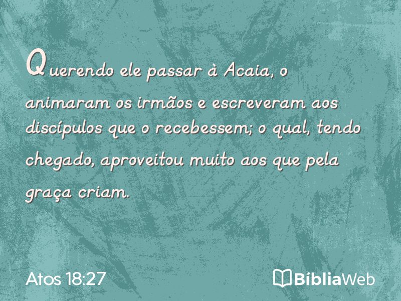 Atos 18:27 em imagem para compartilhar