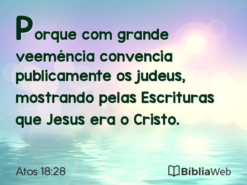 Atos 18:28 em imagem para compartilhar