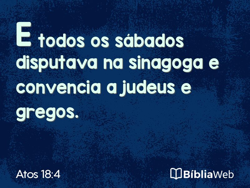 Atos 18:4 em imagem para compartilhar