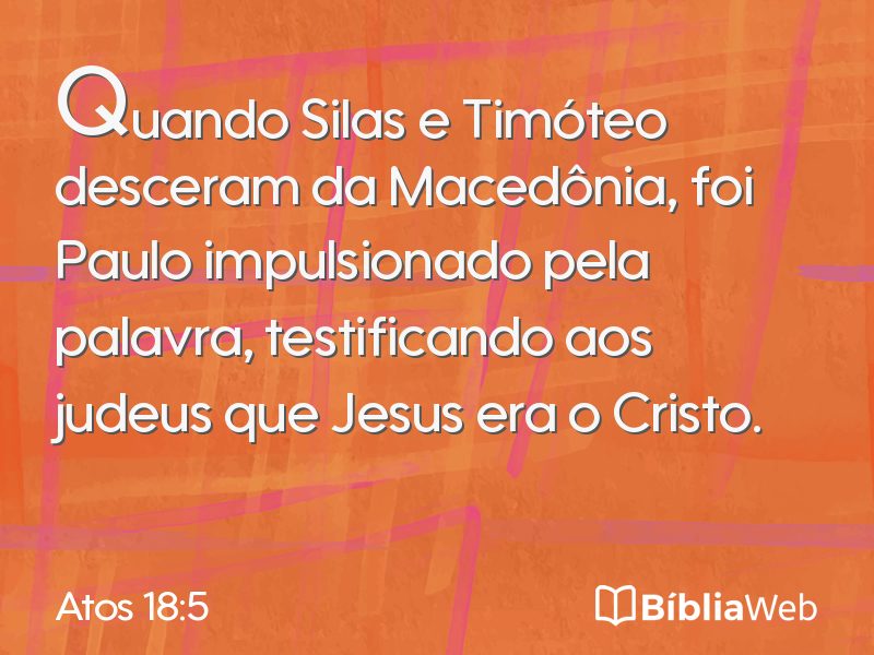 Atos 18:5 em imagem para compartilhar