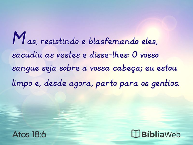 Atos 18:6 em imagem para compartilhar
