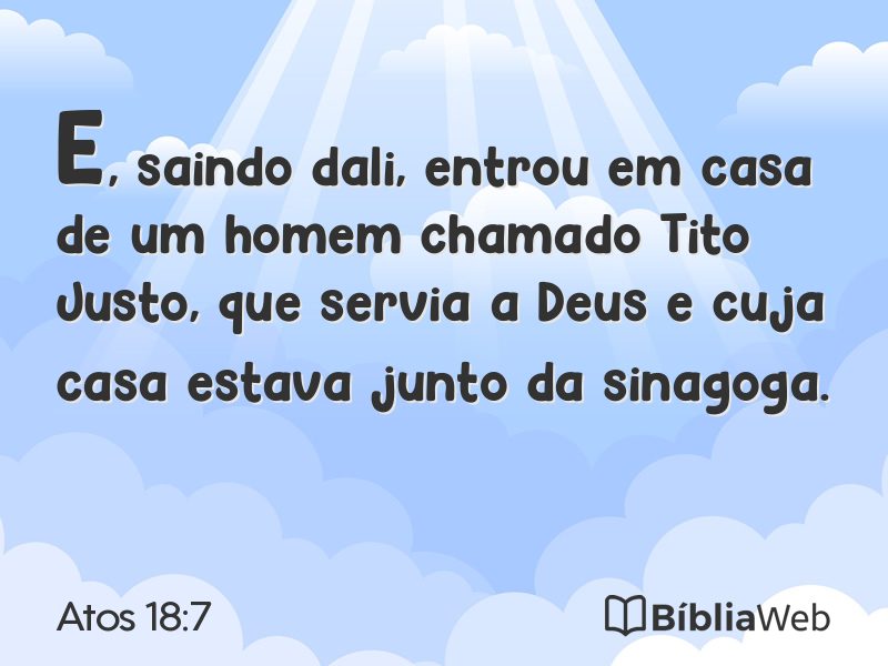 Atos 18:7 em imagem para compartilhar