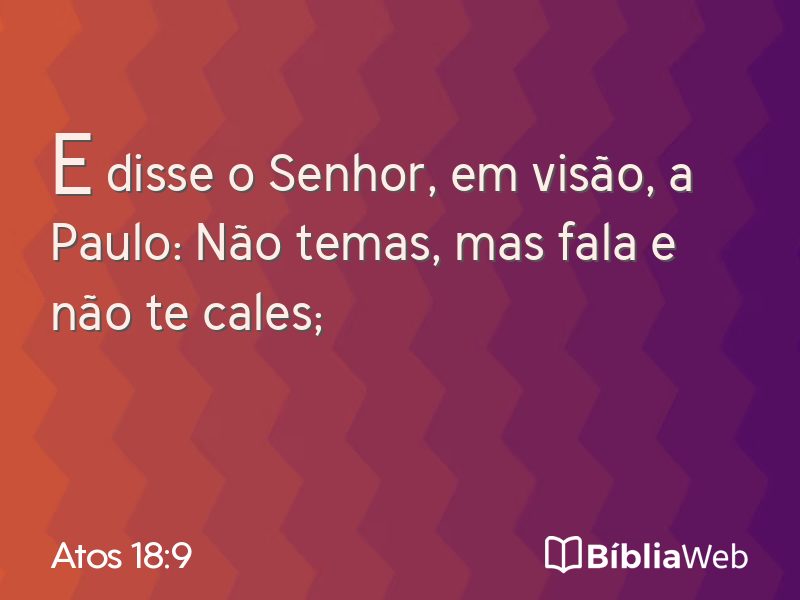 Atos 18:9 em imagem para compartilhar