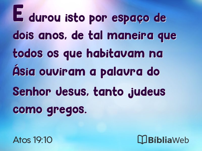 Atos 19:10 em imagem para compartilhar