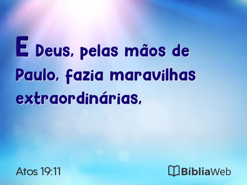 Atos 19:11 em imagem para compartilhar