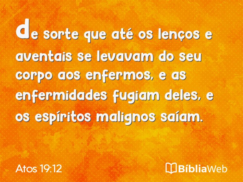 Atos 19:12 em imagem para compartilhar