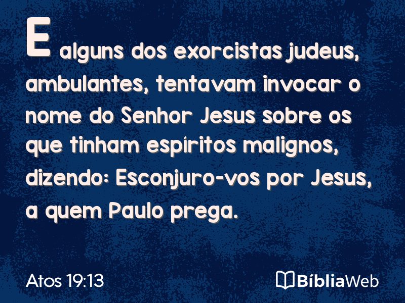 Atos 19:13 em imagem para compartilhar