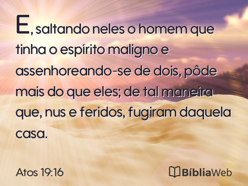 Atos 19:16 em imagem para compartilhar