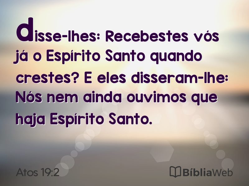 Atos 19:2 em imagem para compartilhar