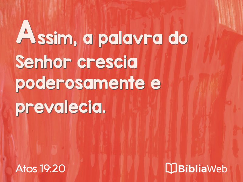 Atos 19:20 em imagem para compartilhar