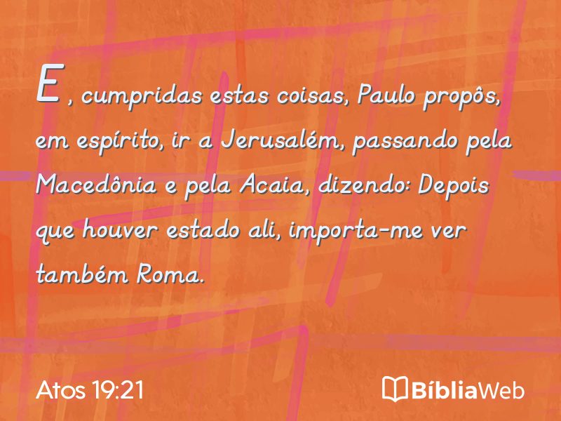 Atos 19:21 em imagem para compartilhar