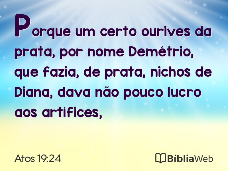 Atos 19:24 em imagem para compartilhar