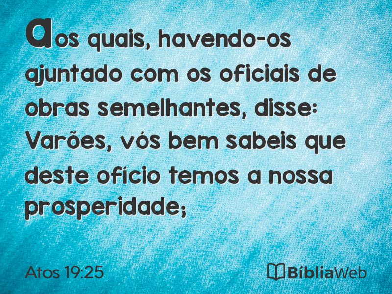 Atos 19:25 em imagem para compartilhar