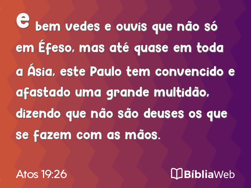 Atos 19:26 em imagem para compartilhar
