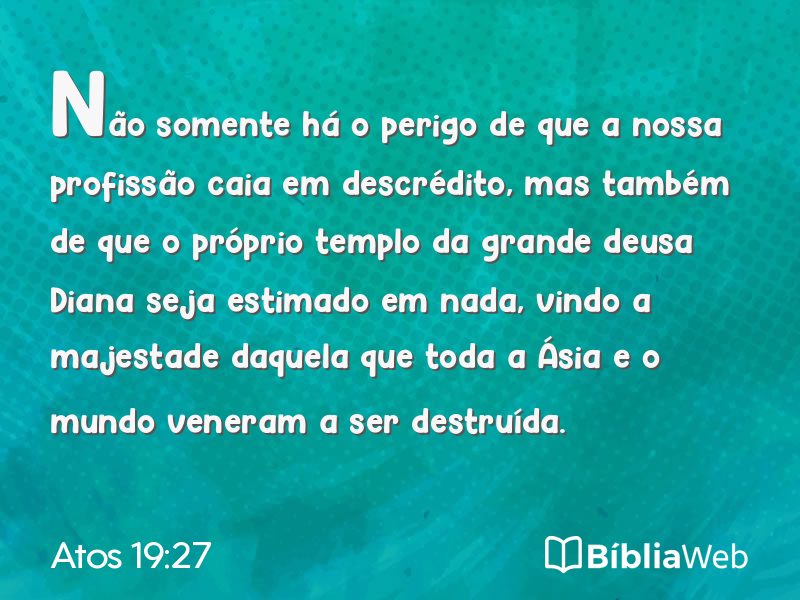 Atos 19:27 em imagem para compartilhar